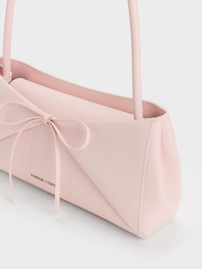 CHARLES & KEITH Best Price | Hazel Bow Panelled Shoulder Bag - Soft Pink