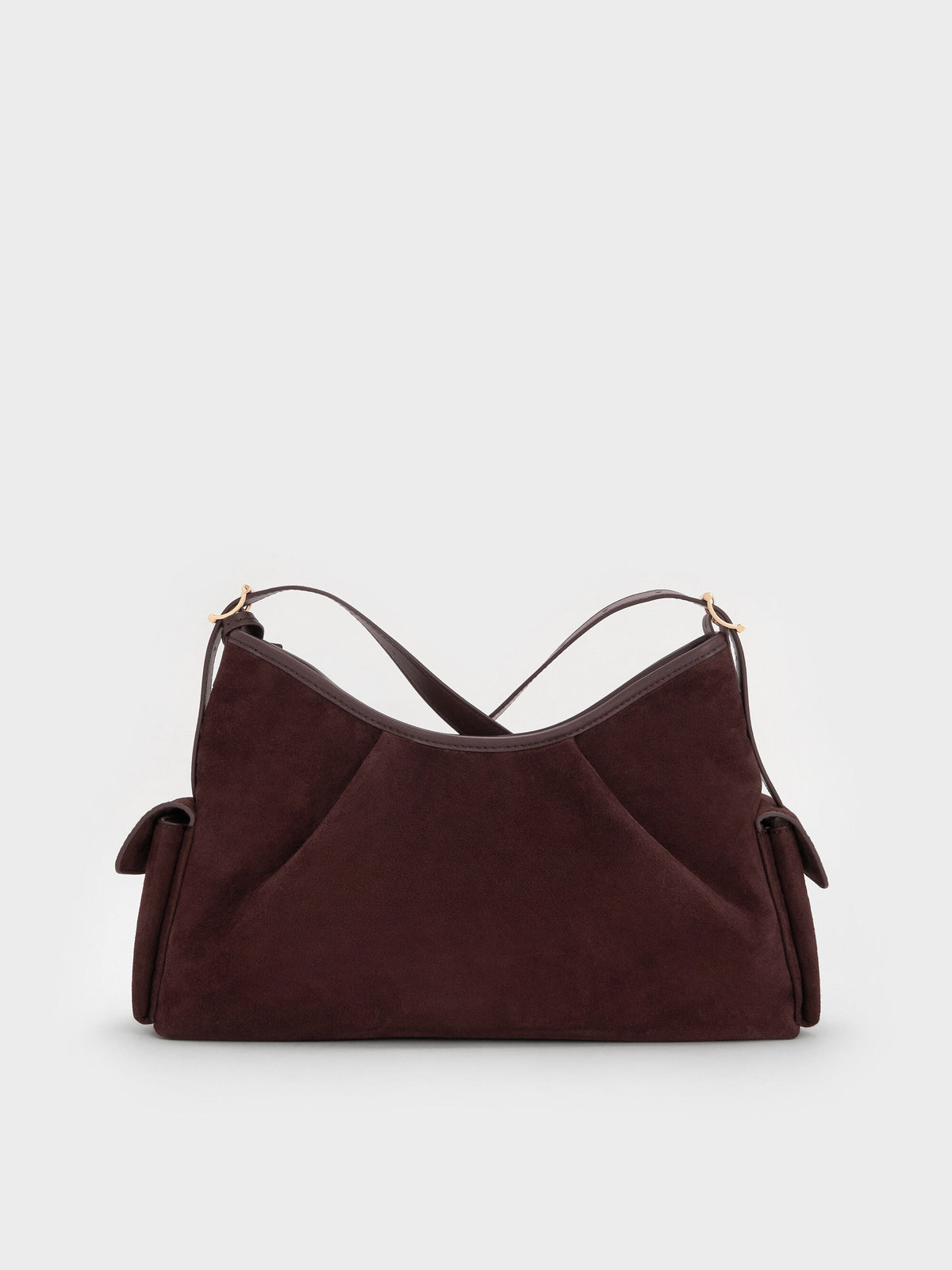 CHARLES & KEITH Popular | Khai Side-Pocket Shoulder Bag - Espresso Brown