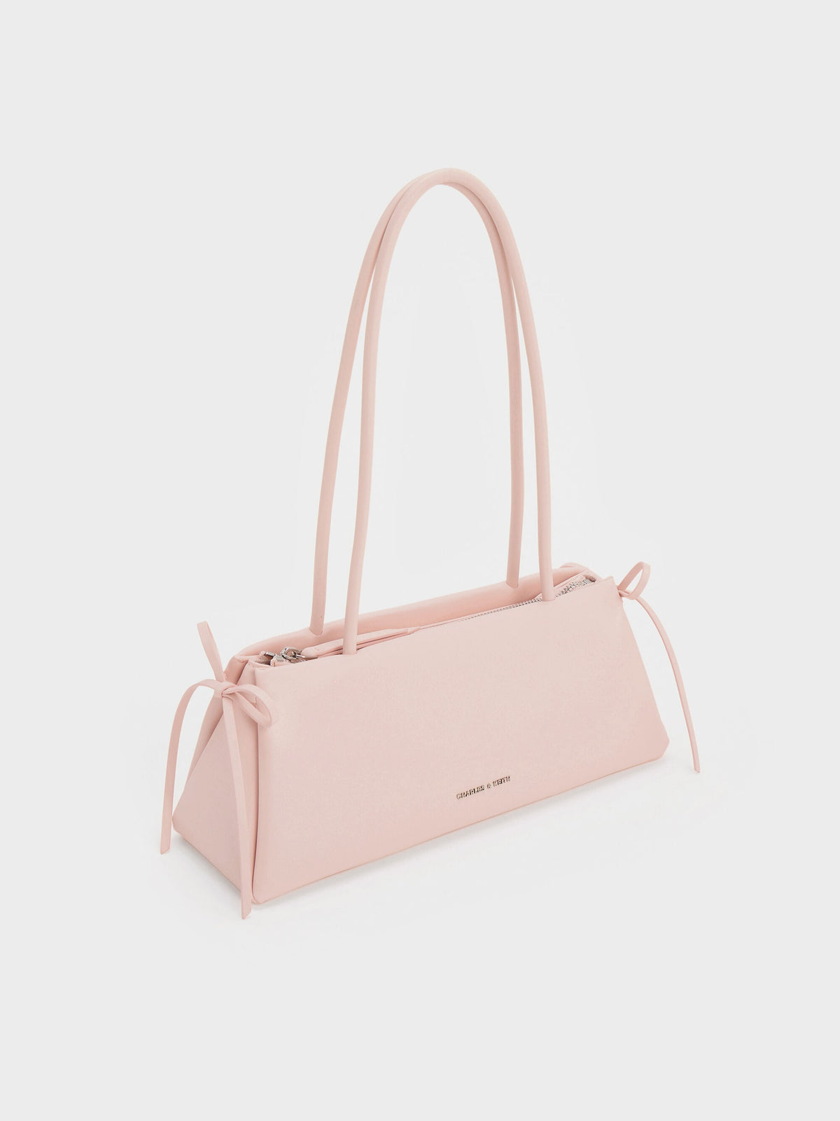 CHARLES & KEITH Trusted | Hazel Bow Shoulder Bag - Soft Pink