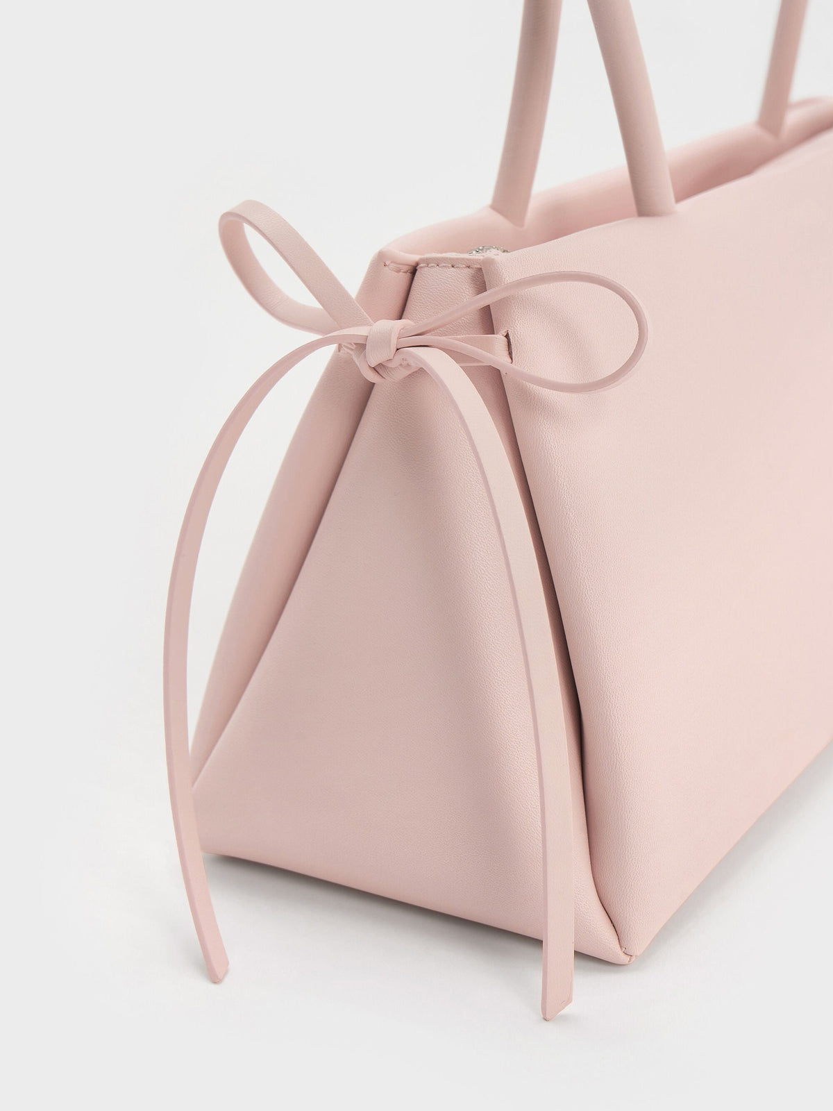 CHARLES & KEITH Trusted | Hazel Bow Shoulder Bag - Soft Pink