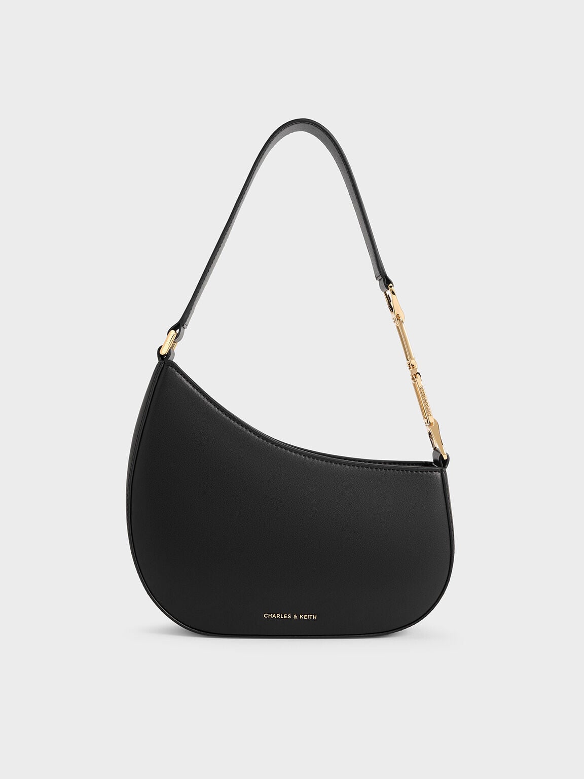 CHARLES & KEITH Best Price | Agatha Chain-Strap Shoulder Bag - Black