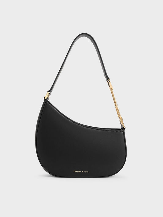 CHARLES & KEITH Best Price | Agatha Chain-Strap Shoulder Bag - Black