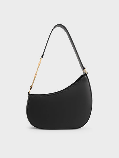 CHARLES & KEITH Best Price | Agatha Chain-Strap Shoulder Bag - Black