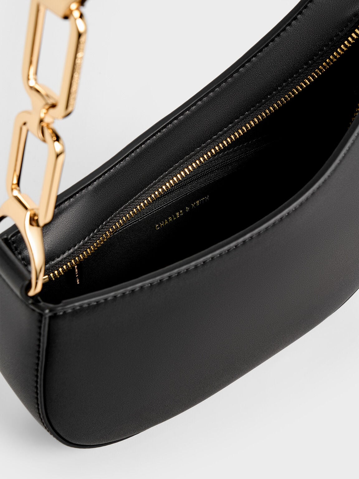 CHARLES & KEITH Best Price | Agatha Chain-Strap Shoulder Bag - Black