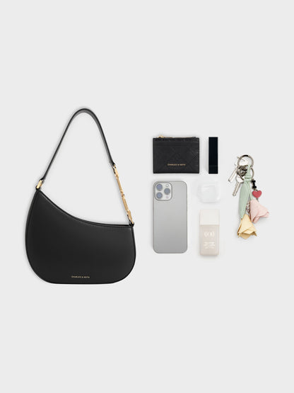 CHARLES & KEITH Best Price | Agatha Chain-Strap Shoulder Bag - Black