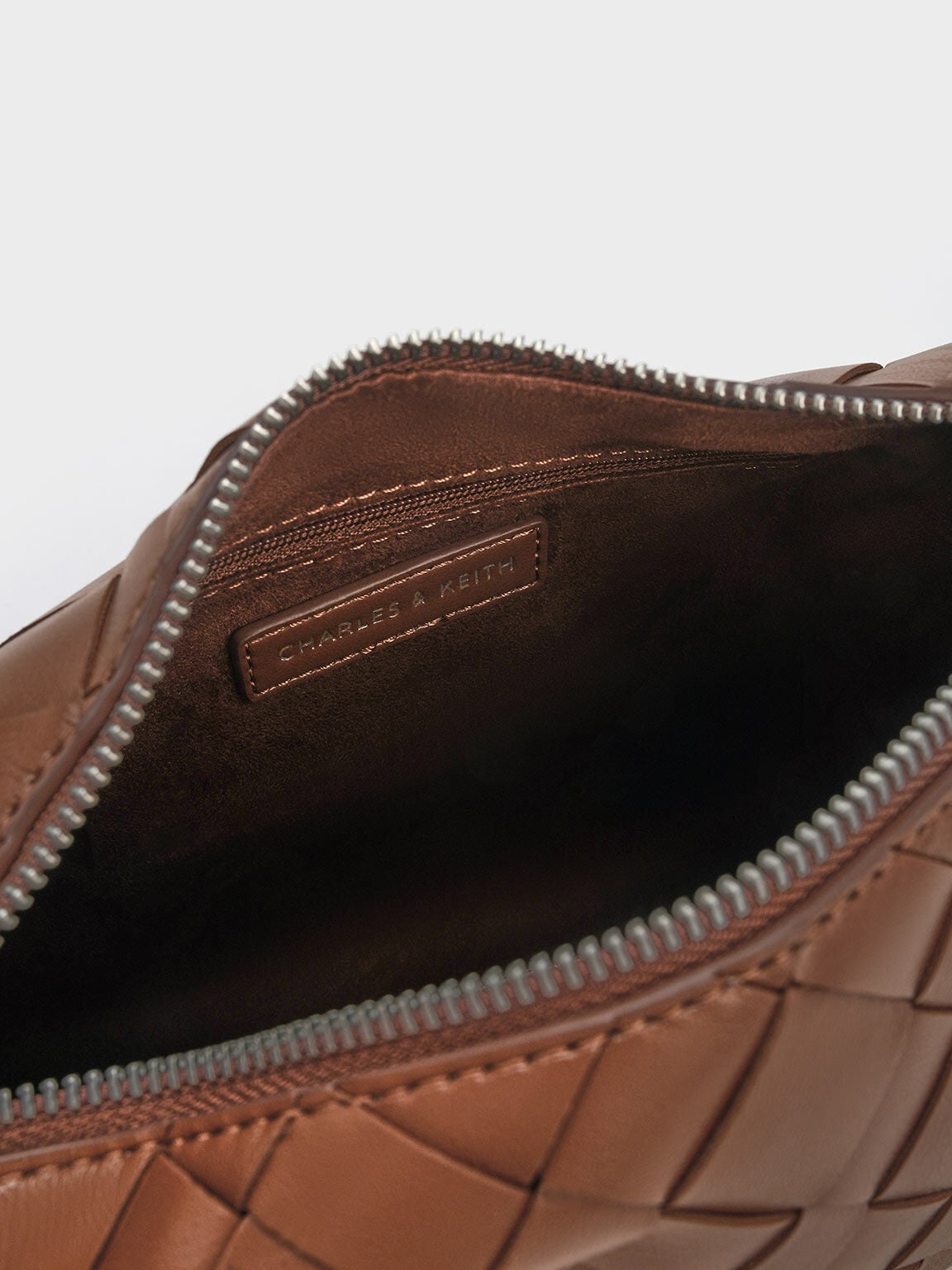 CHARLES & KEITH Deals | Ivette Woven Shoulder Bag - Chocolate