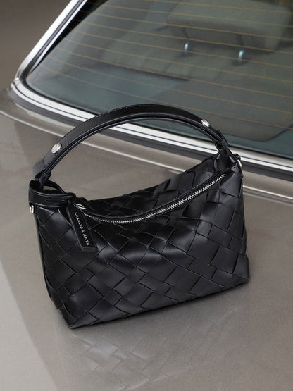 CHARLES & KEITH Great Value | Ivette Woven Shoulder Bag - Noir