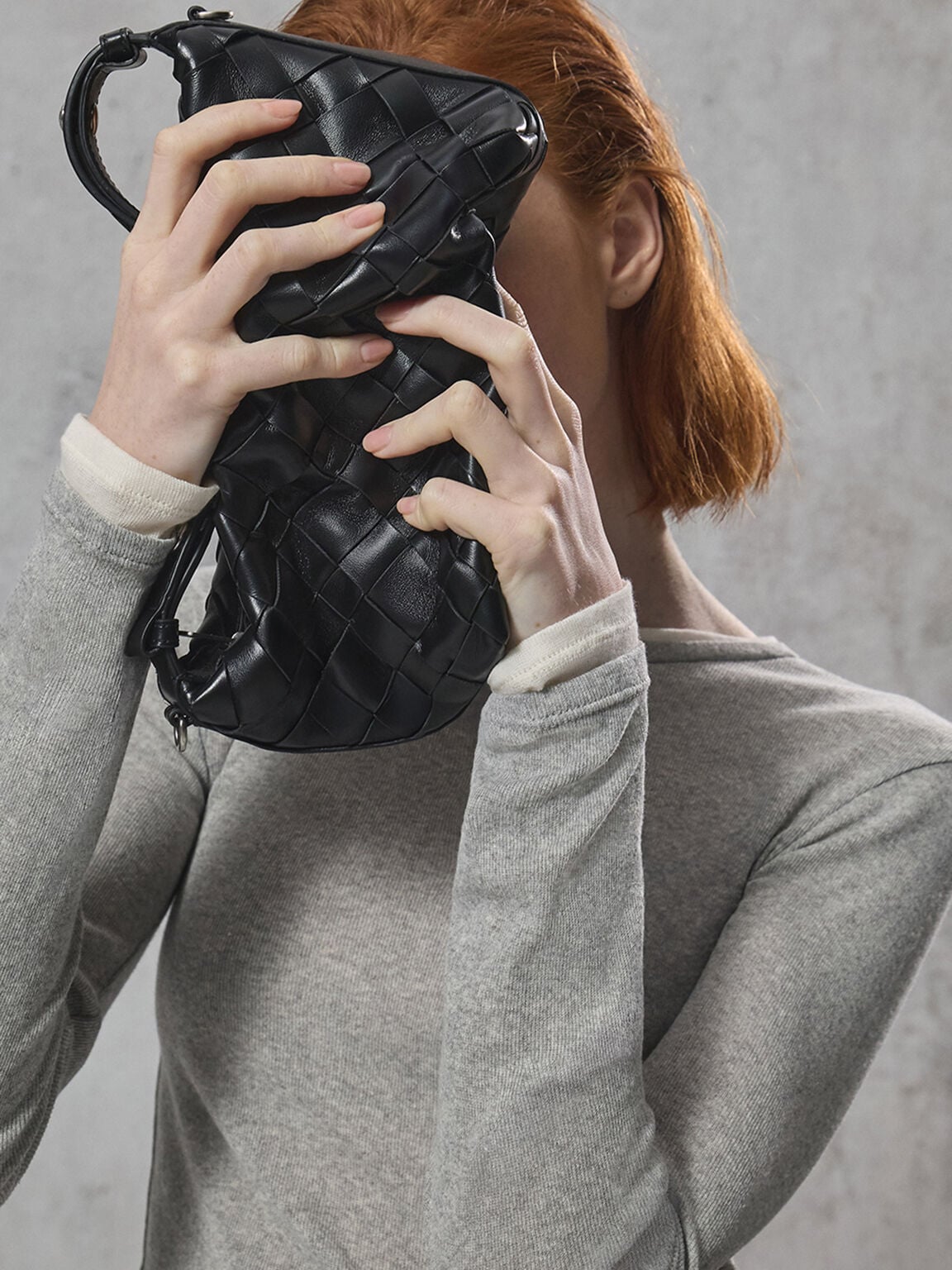 CHARLES & KEITH Great Value | Ivette Woven Shoulder Bag - Noir