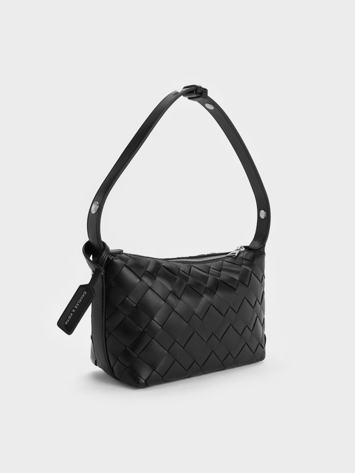 CHARLES & KEITH Great Value | Ivette Woven Shoulder Bag - Noir