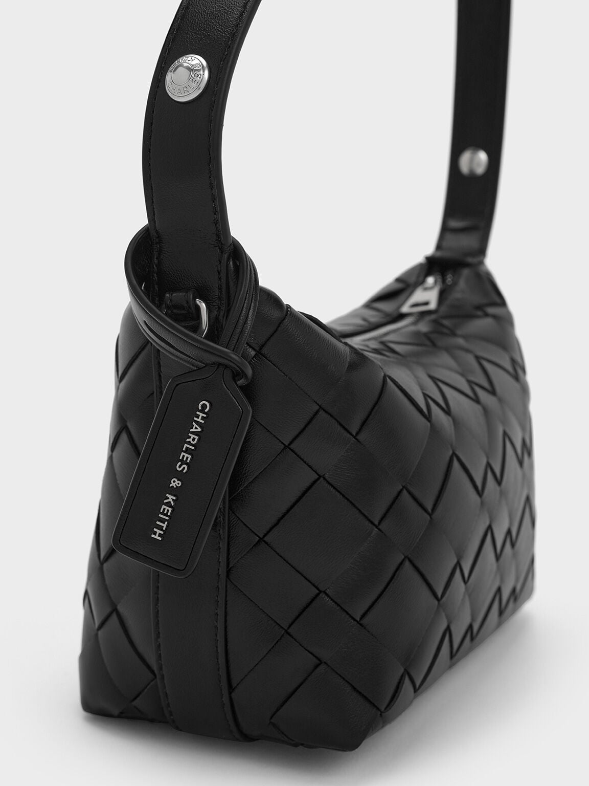 CHARLES & KEITH Great Value | Ivette Woven Shoulder Bag - Noir