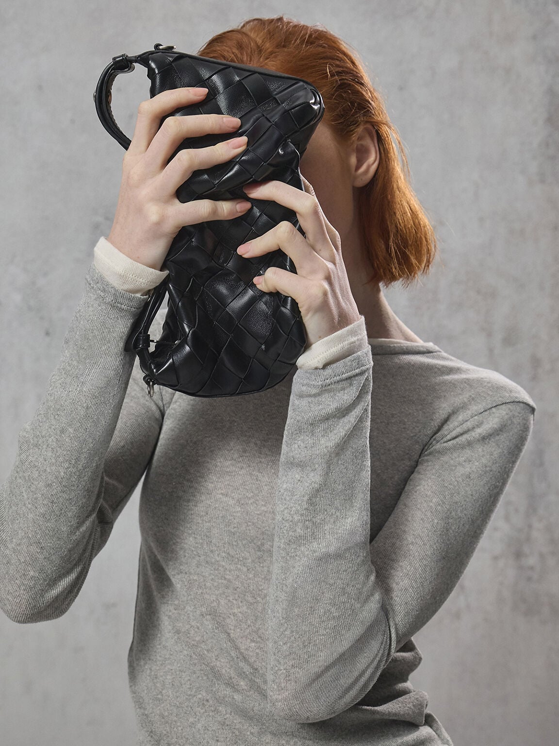 CHARLES & KEITH Great Value | Ivette Woven Shoulder Bag - Noir