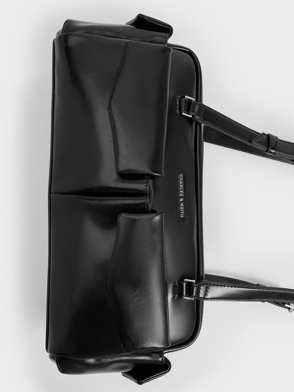 CHARLES & KEITH Trusted | Rachel Multi-Pocket Shoulder Bag - Noir
