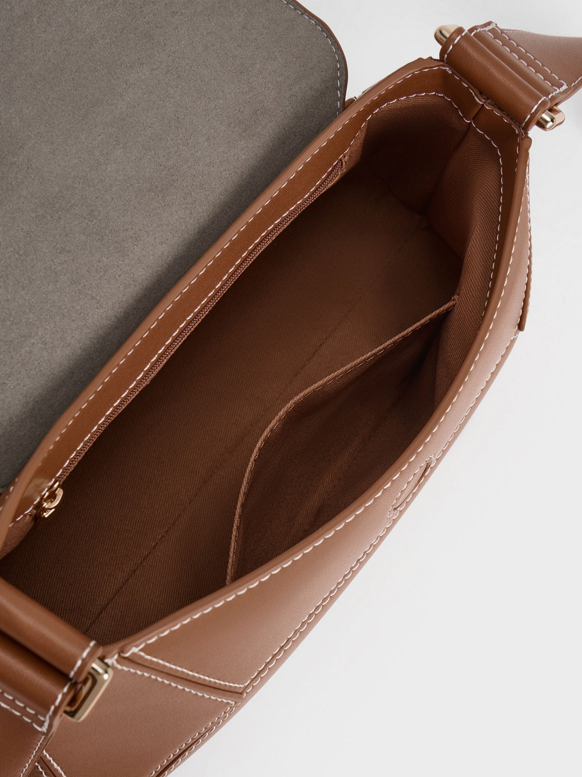 CHARLES & KEITH Best Price | Nasrin Geometric Shoulder Bag - Chocolate