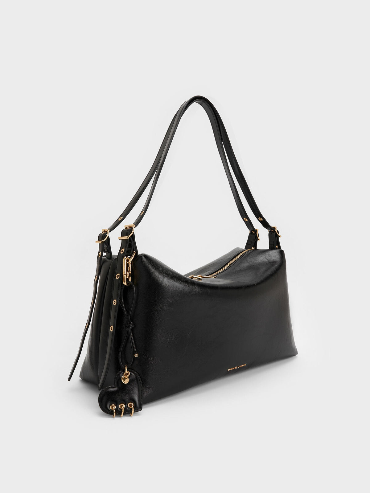 CHARLES & KEITH Exclusive | Rey Slouchy Shoulder Bag - Black