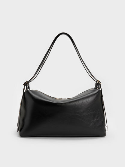 CHARLES & KEITH Exclusive | Rey Slouchy Shoulder Bag - Black