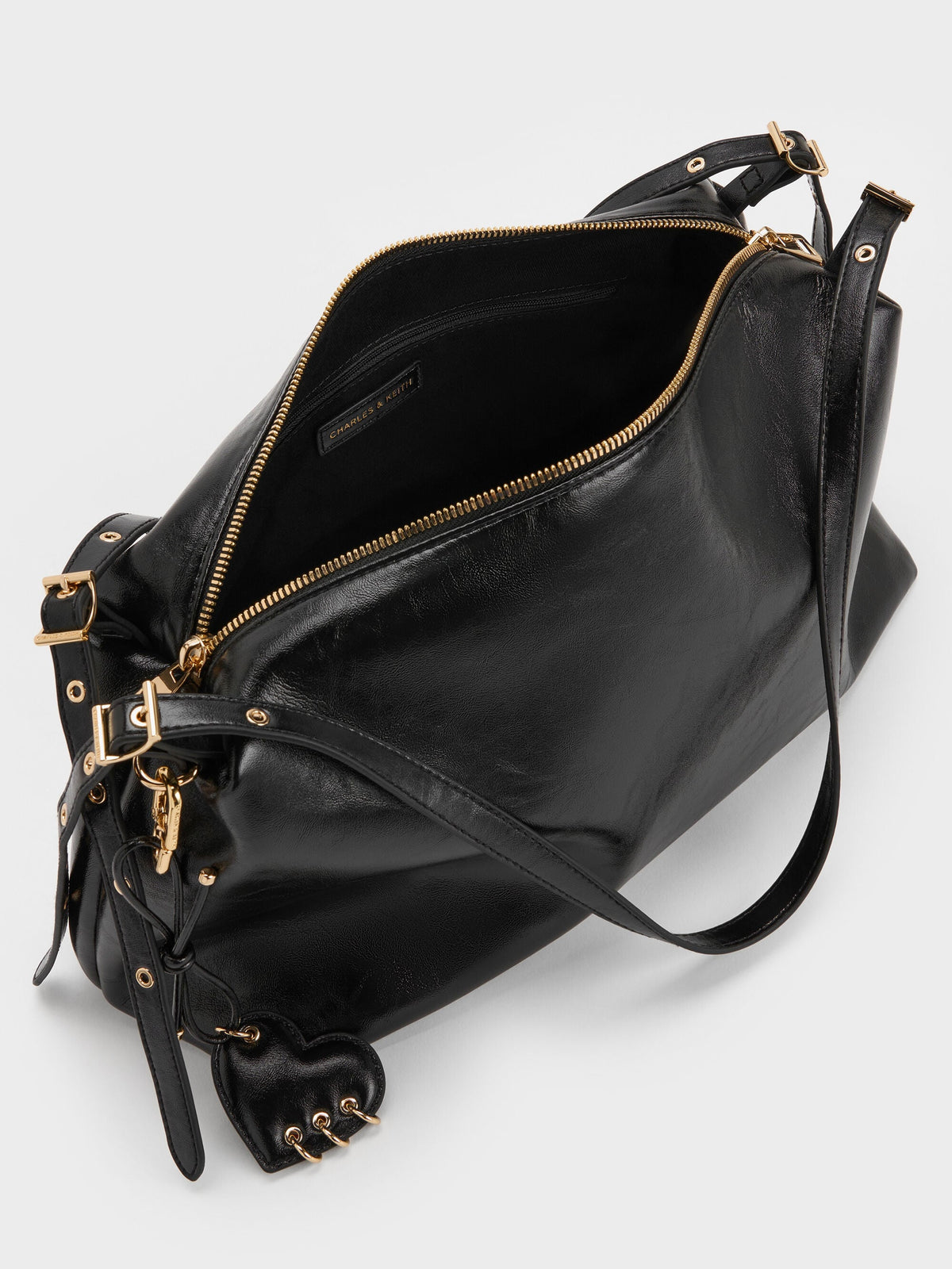 CHARLES & KEITH Exclusive | Rey Slouchy Shoulder Bag - Black