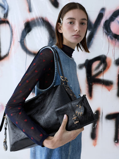 CHARLES & KEITH Exclusive | Rey Slouchy Shoulder Bag - Black
