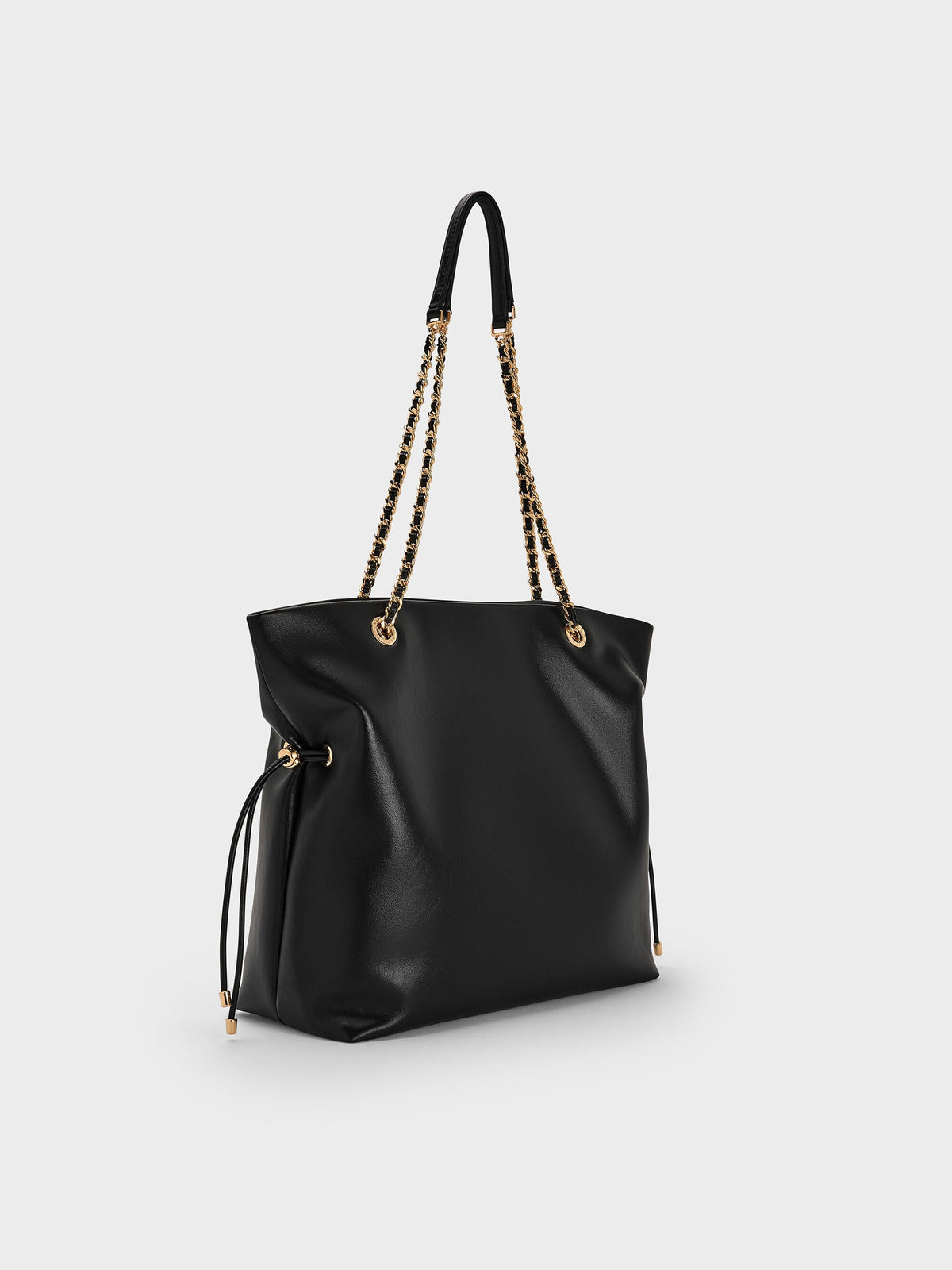 CHARLES & KEITH Sale | Arya Braided-Chain Tote Bag - Black