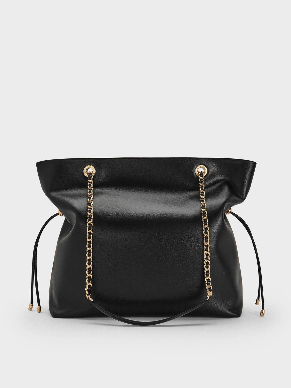 CHARLES & KEITH Sale | Arya Braided-Chain Tote Bag - Black