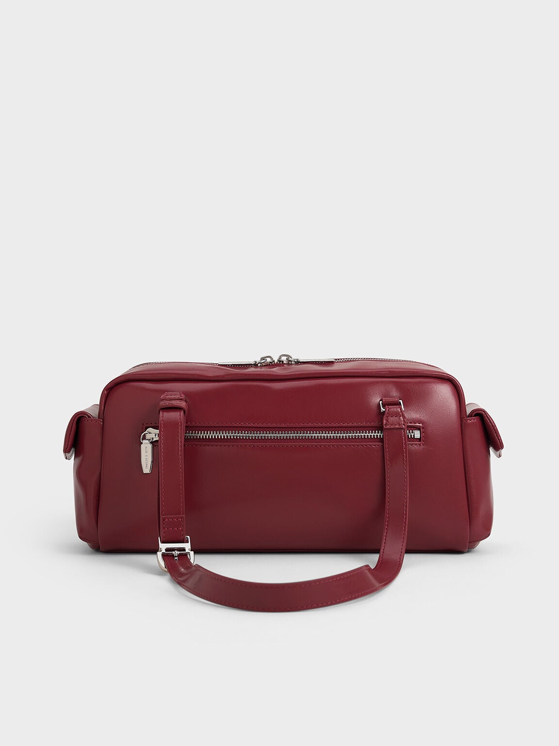 CHARLES & KEITH Hot Sale | Rachel Multi-Pocket Shoulder Bag - Burgundy