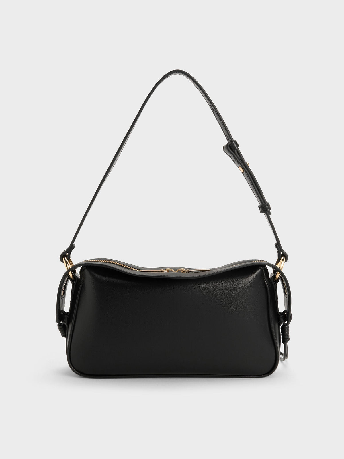 CHARLES & KEITH Recommended | Mini Haylen Braided-Charm Shoulder Bag - Black