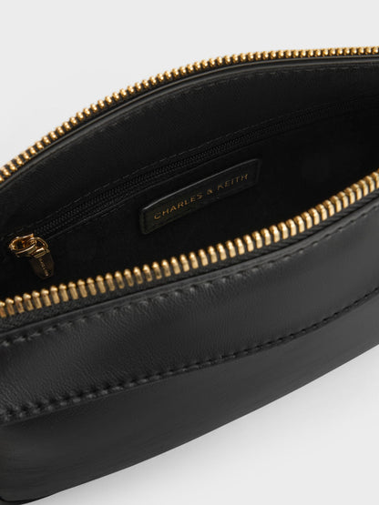 CHARLES & KEITH Recommended | Mini Haylen Braided-Charm Shoulder Bag - Black
