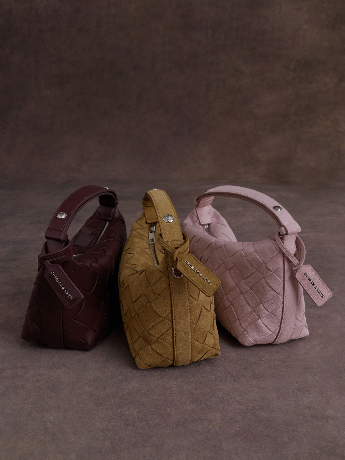 CHARLES & KEITH Best Price | Ivette Woven Shoulder Bag - Wineberry Red