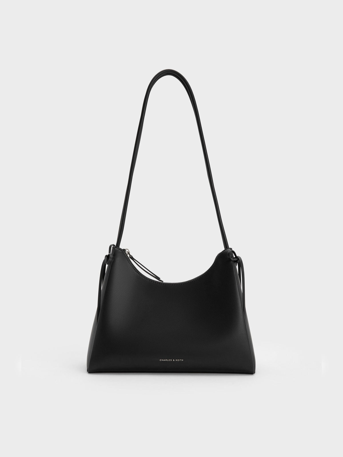 CHARLES & KEITH Signature | Hazel Bow Hobo Bag - Noir