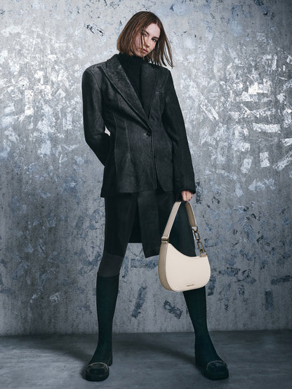 CHARLES & KEITH Hot Sale | Agatha Chain-Strap Shoulder Bag - Cream