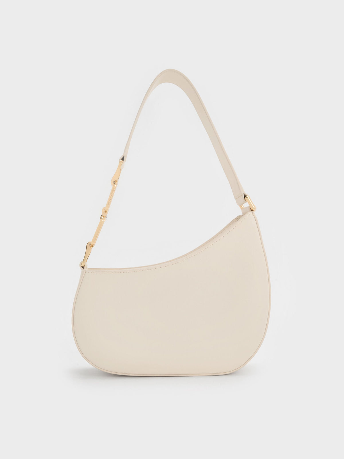 CHARLES & KEITH Hot Sale | Agatha Chain-Strap Shoulder Bag - Cream