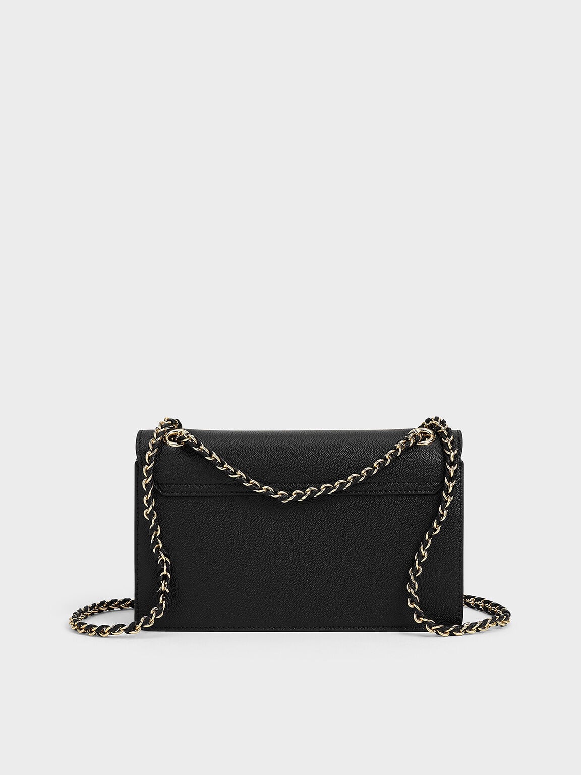 CHARLES & KEITH Quality | Everline Braided-Strap Shoulder Bag - Black