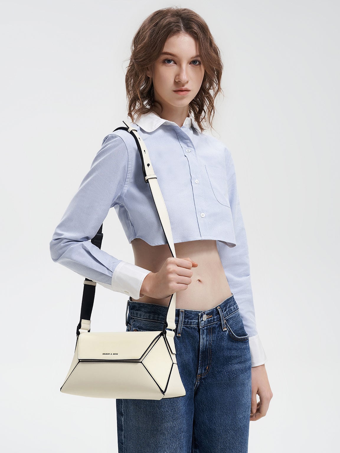 CHARLES & KEITH Premium | Nasrin Geometric Shoulder Bag - Multi
