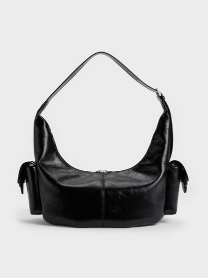 CHARLES & KEITH Best Price | Large Bessie Side-Pocket Hobo Bag - Noir