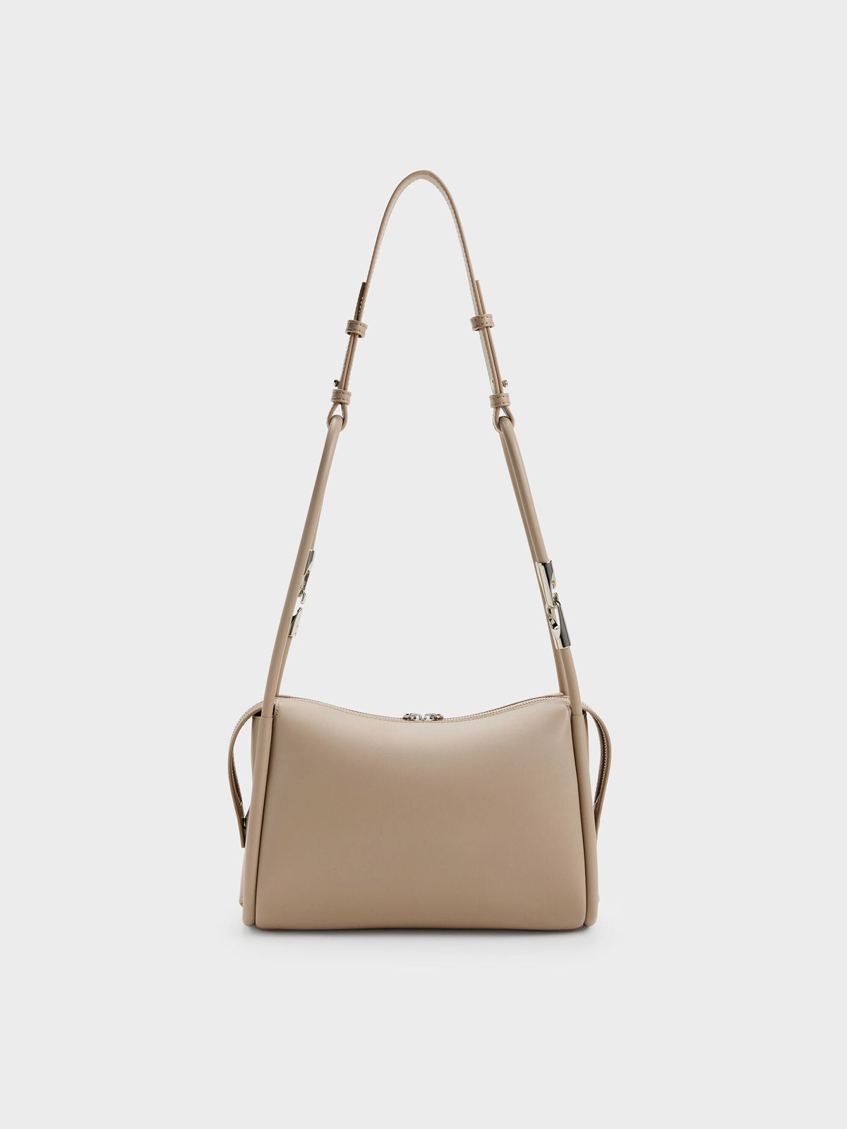 CHARLES & KEITH Essential | Lyla Tubular Slouchy Shoulder Bag - Taupe