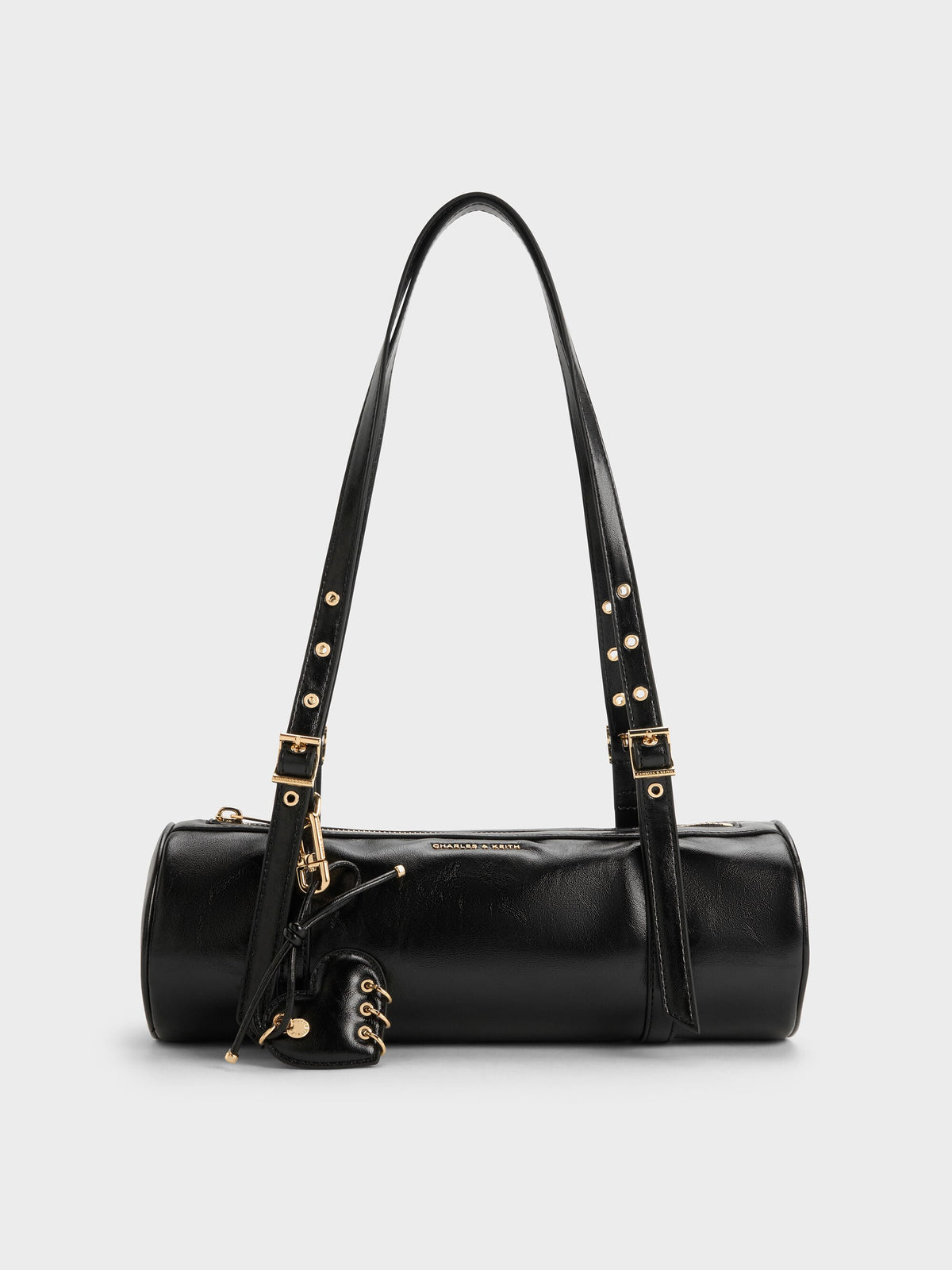 CHARLES & KEITH New | Rey Elongated Shoulder Bag - Black