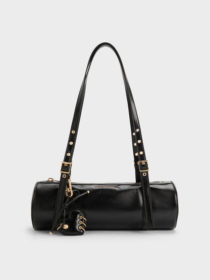 CHARLES & KEITH New | Rey Elongated Shoulder Bag - Black
