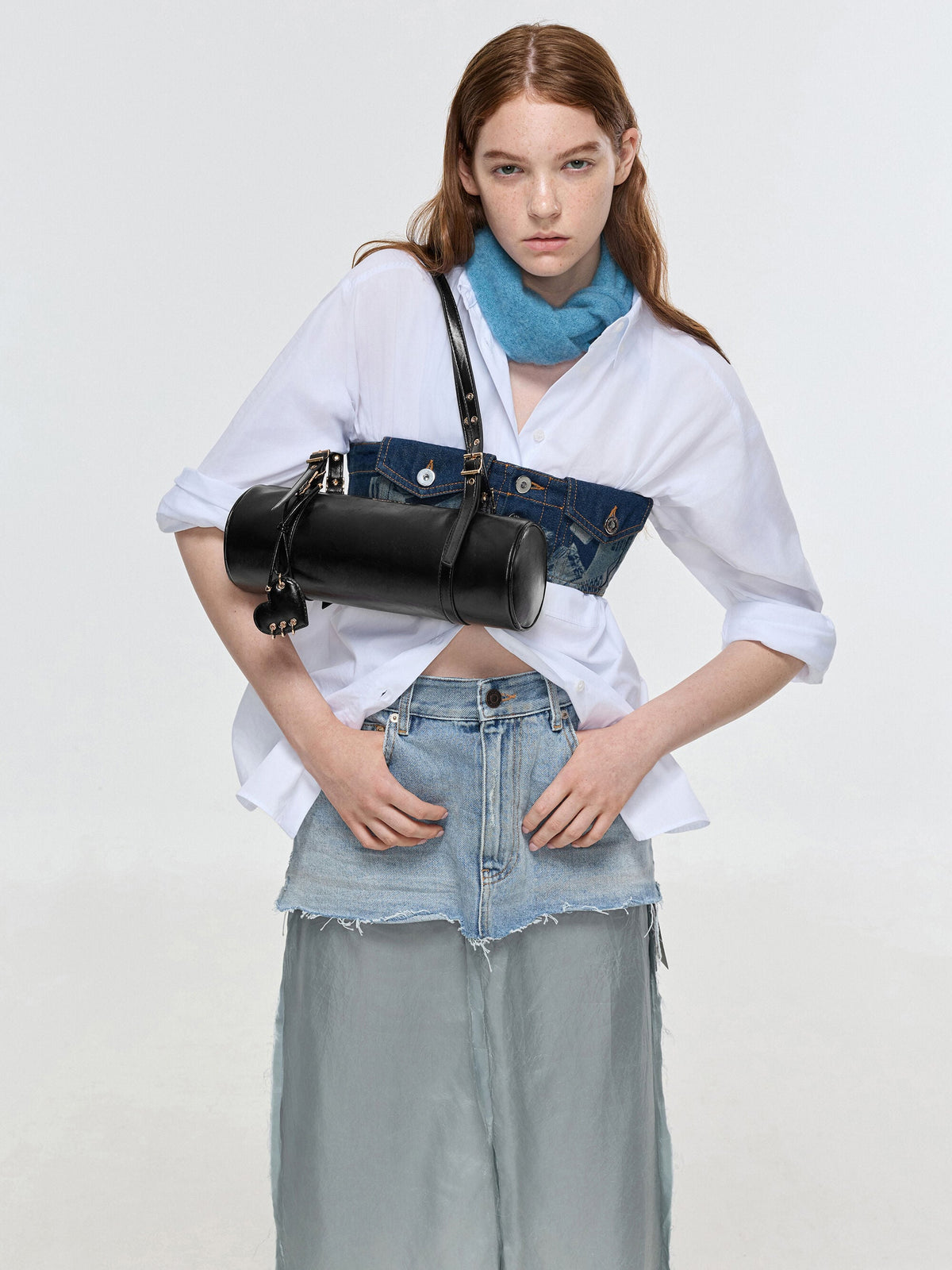 CHARLES & KEITH New | Rey Elongated Shoulder Bag - Black