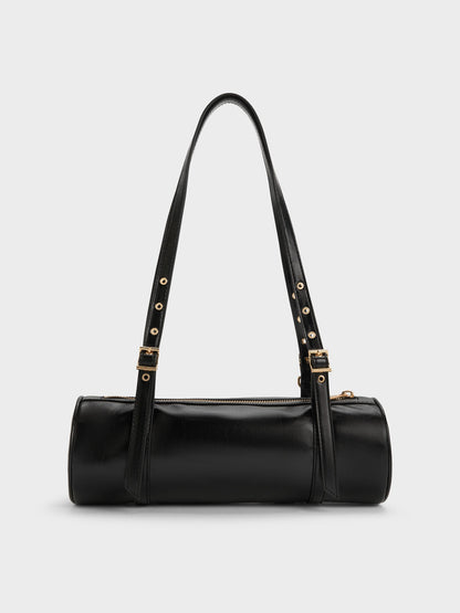 CHARLES & KEITH New | Rey Elongated Shoulder Bag - Black