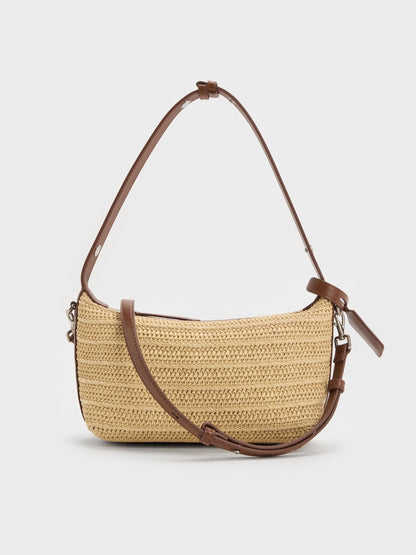 CHARLES & KEITH Popular | Ivette Raffia Woven Shoulder Bag - Multi