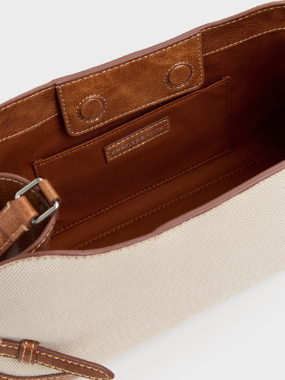 CHARLES & KEITH Best Seller | Delfina Canvas Chain Side-Belt Shoulder Bag - Multi