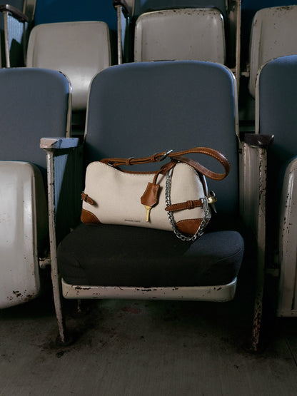 CHARLES & KEITH Best Seller | Delfina Canvas Chain Side-Belt Shoulder Bag - Multi