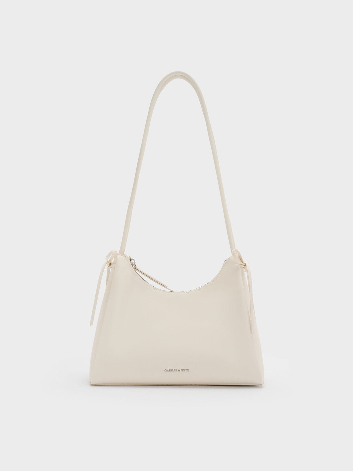 CHARLES & KEITH Essential | Hazel Bow Hobo Bag - Cream