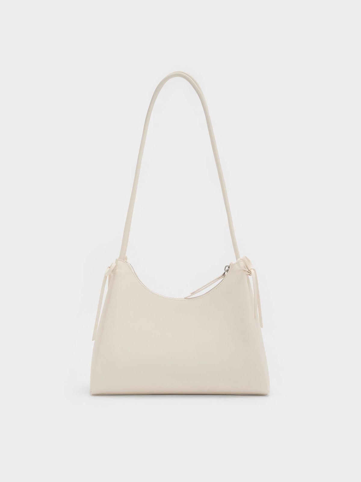 CHARLES & KEITH Essential | Hazel Bow Hobo Bag - Cream