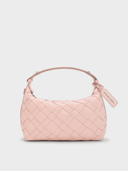 CHARLES & KEITH Best Price | Ivette Woven Shoulder Bag - Light Pink