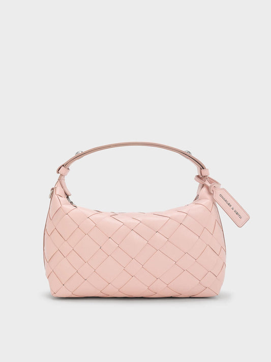 CHARLES & KEITH Best Price | Ivette Woven Shoulder Bag - Light Pink