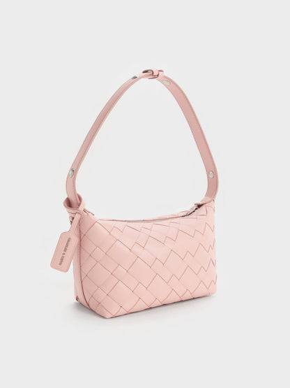 CHARLES & KEITH Best Price | Ivette Woven Shoulder Bag - Light Pink