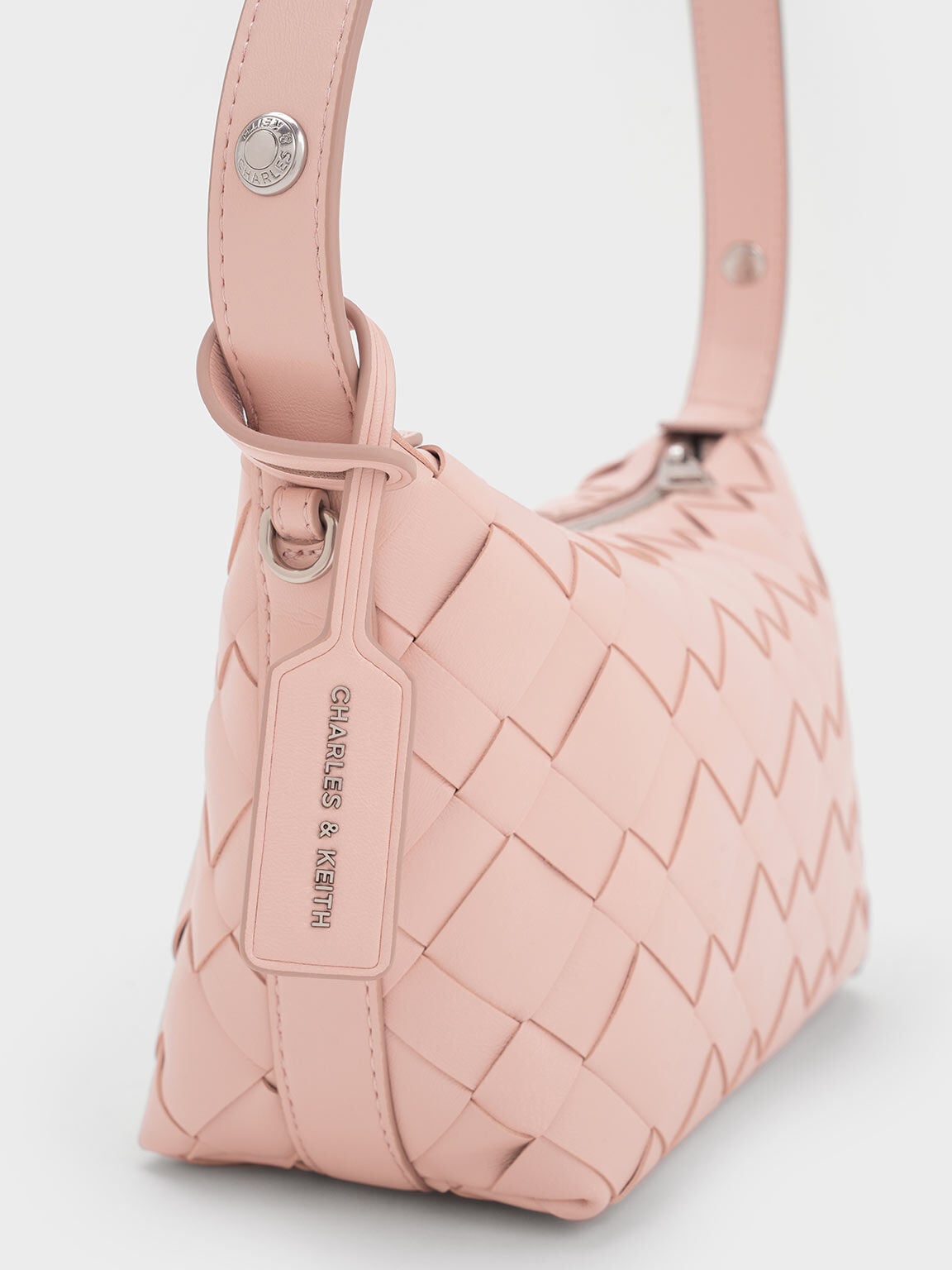 CHARLES & KEITH Best Price | Ivette Woven Shoulder Bag - Light Pink