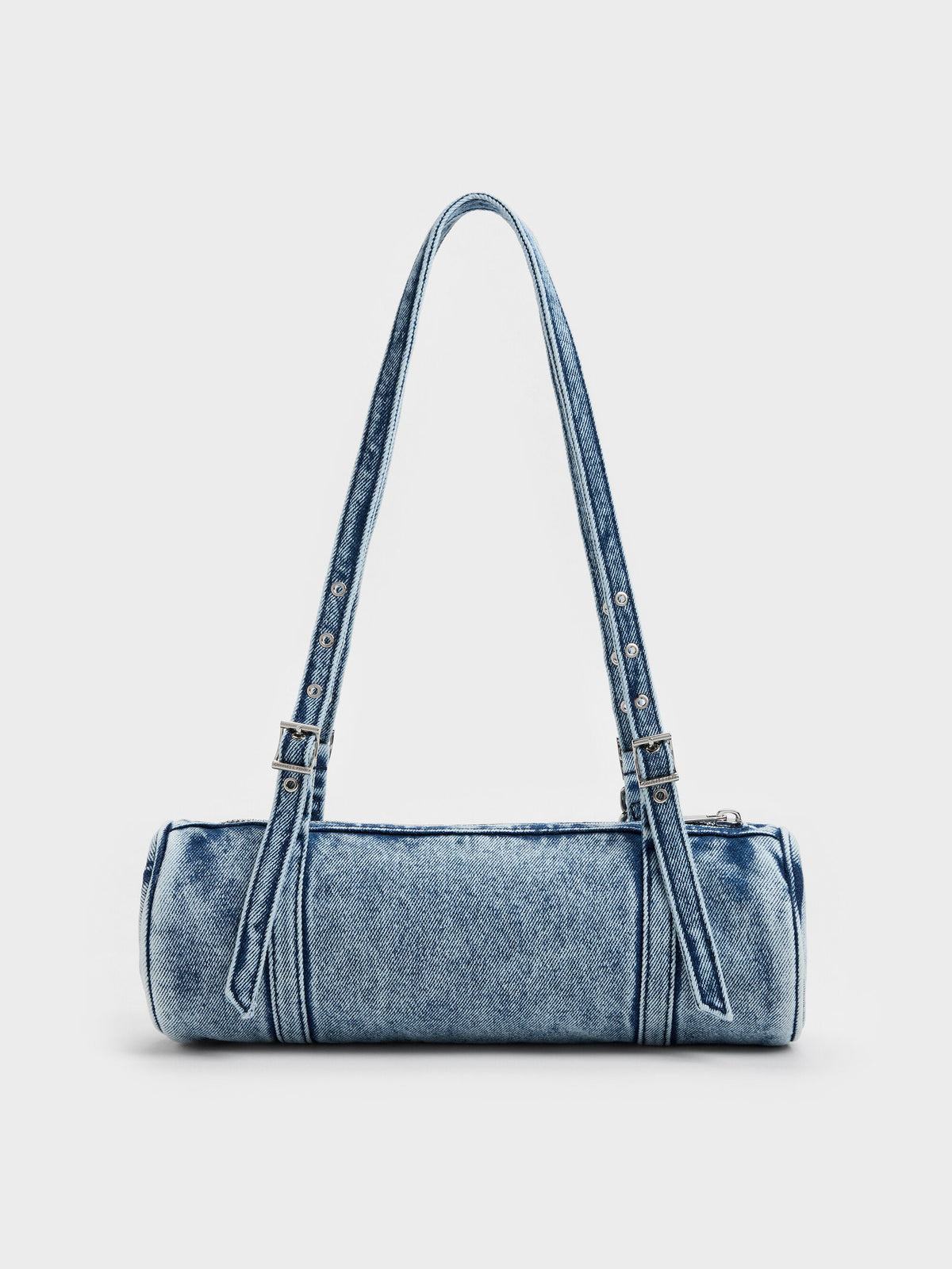 CHARLES & KEITH Latest | Rey Denim Elongated Shoulder Bag - Denim Blue