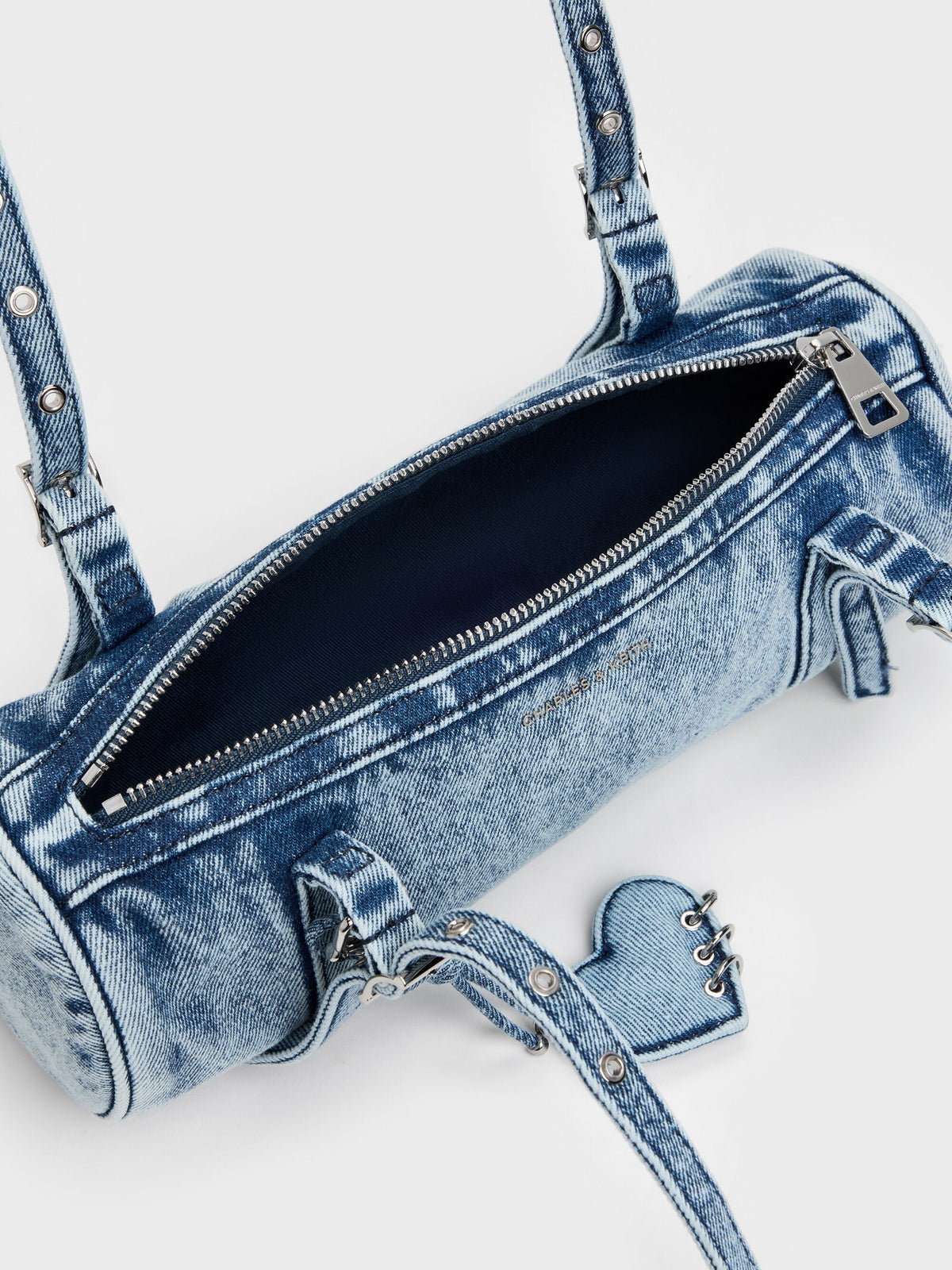 CHARLES & KEITH Latest | Rey Denim Elongated Shoulder Bag - Denim Blue
