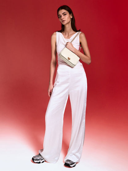 CHARLES & KEITH Essential | Arwen Diamond-Quilt Shoulder Bag - Cream